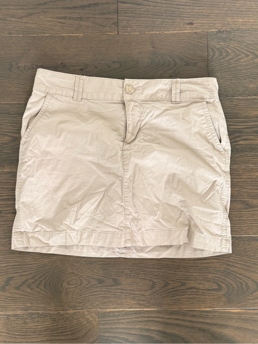 Women’s Khaki Cotton Blend skirt - Classic Casual